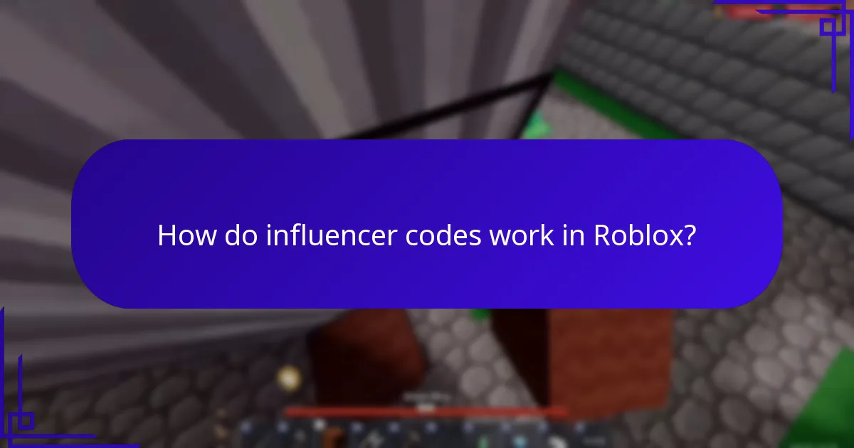 How do influencer codes work in Roblox?