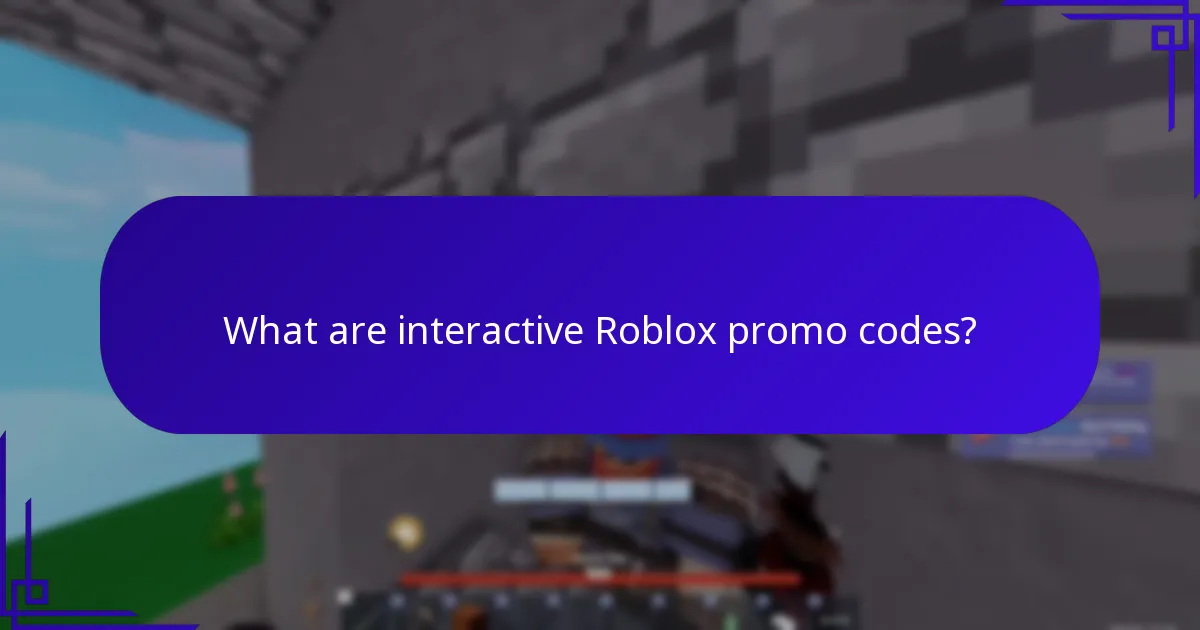 What are interactive Roblox promo codes?