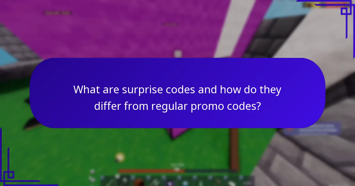 What are surprise codes and how do they differ from regular promo codes?
