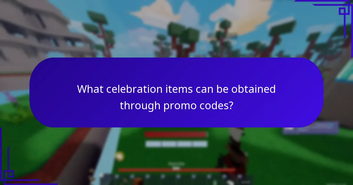 What celebration items can be obtained through promo codes?