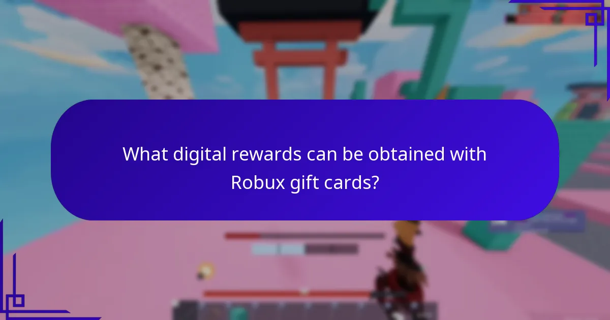 What digital rewards can be obtained with Robux gift cards?