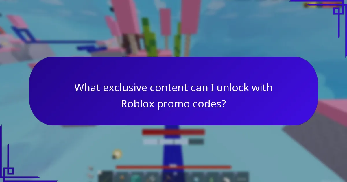What exclusive content can I unlock with Roblox promo codes?