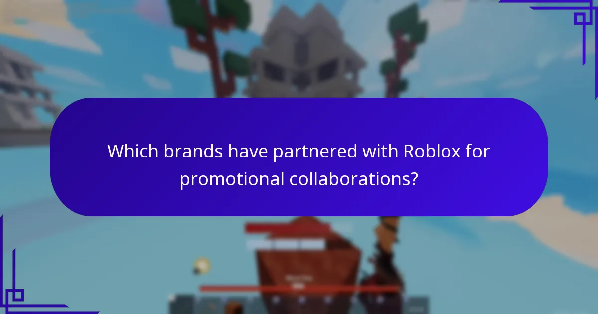 Which brands have partnered with Roblox for promotional collaborations?