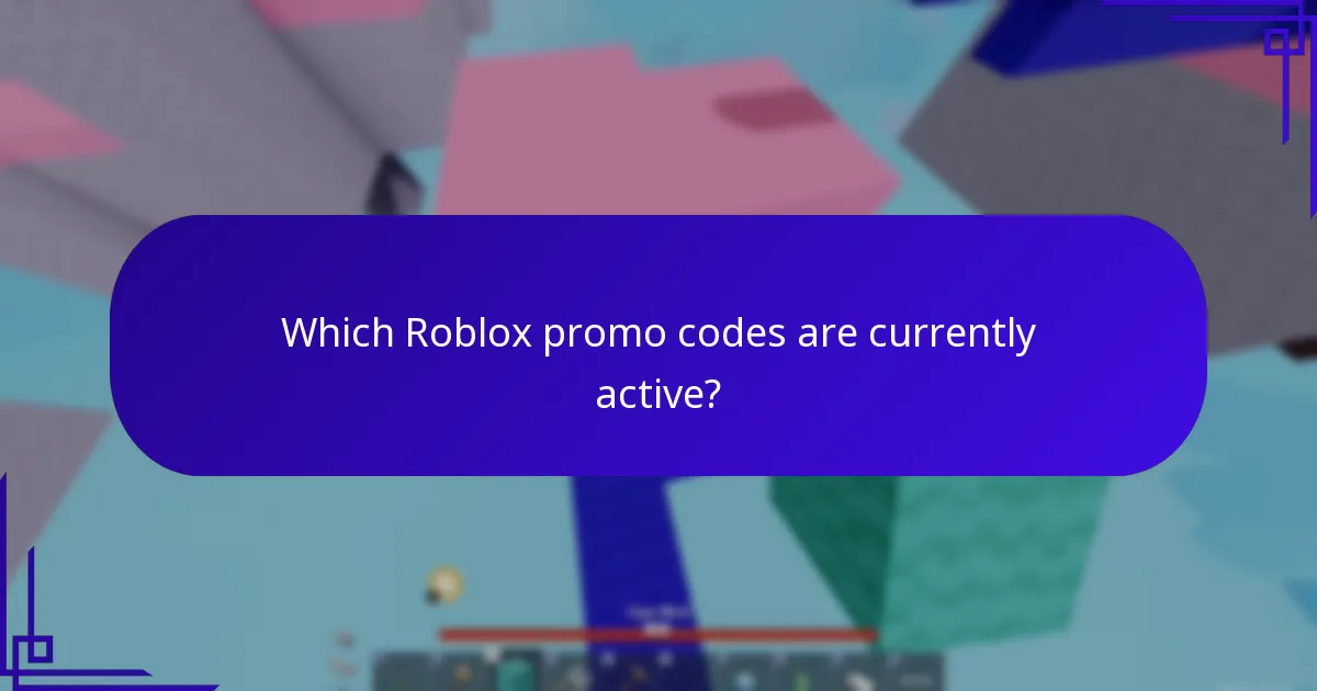 Which Roblox promo codes are currently active?