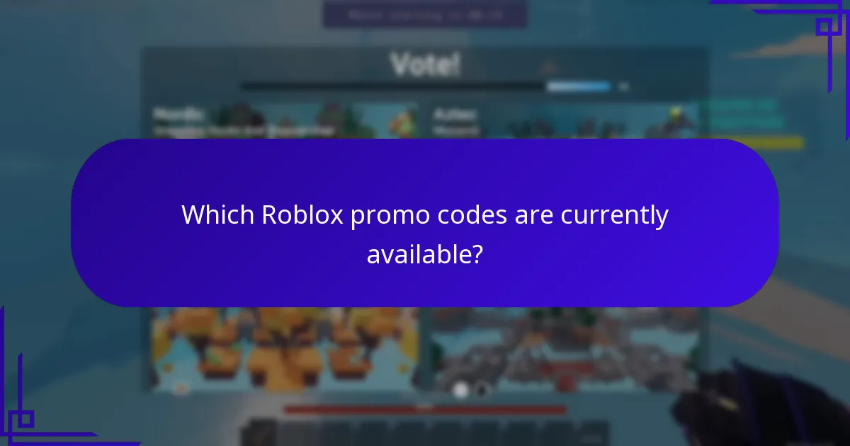 Which Roblox promo codes are currently available?